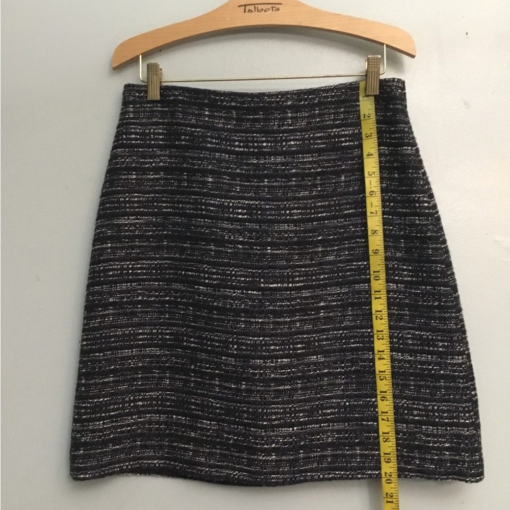 Ann Taylor Black and White Tweed A-Line Skirt